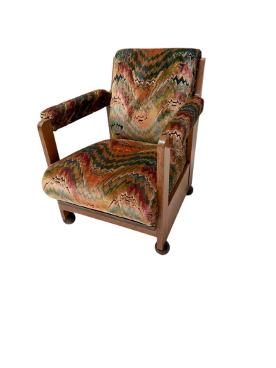 Art Deco Amsterdamse School Lounge Chair by Max Coini, 1920s